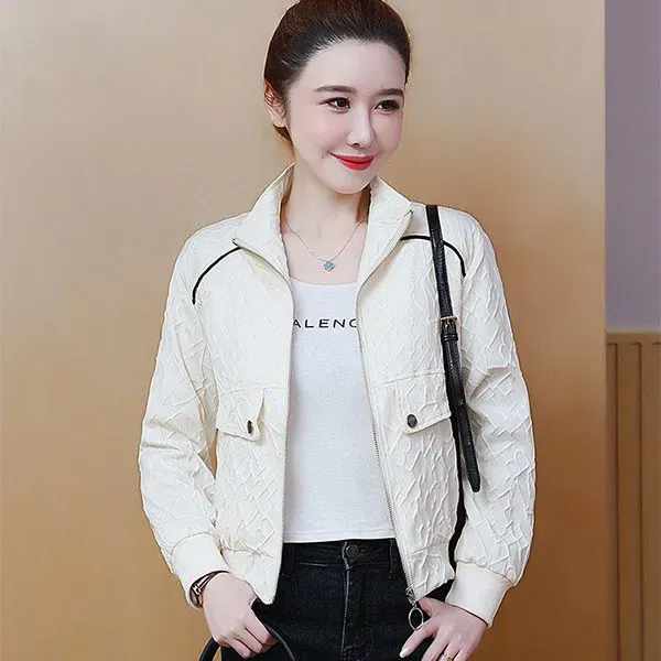 Casual Zip-Up Long Sleeve Quilted Jacket