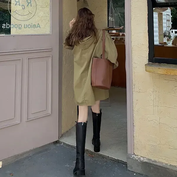 Casual Lightweight Hooded Button-Up Jacket