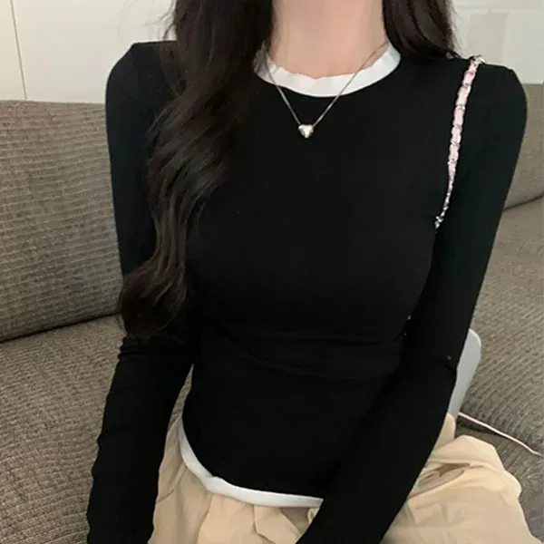 Casual Long Sleeve Asymmetrical Top