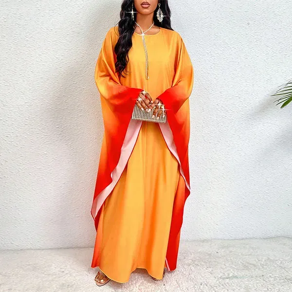 Elegant Sunset Flow Maxi Dress