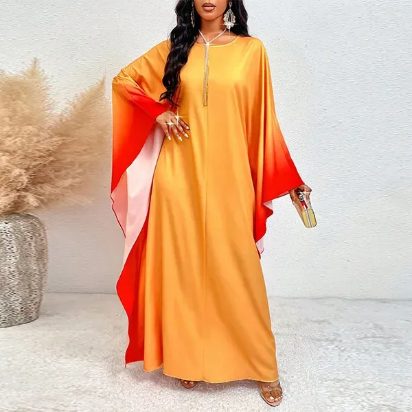 Elegant Sunset Flow Maxi Dress