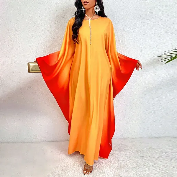 Elegant Sunset Flow Maxi Dress