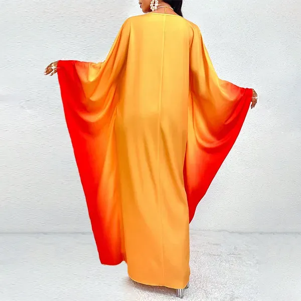 Elegant Sunset Flow Maxi Dress