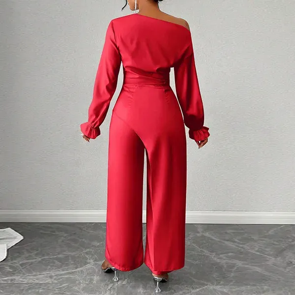 Elegant One-Shoulder Asymmetric Set