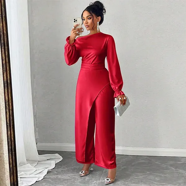Elegant One-Shoulder Asymmetric Set