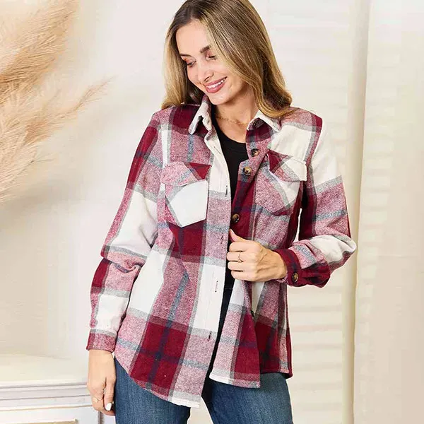 Plaid Flannel Button-Down Shirt