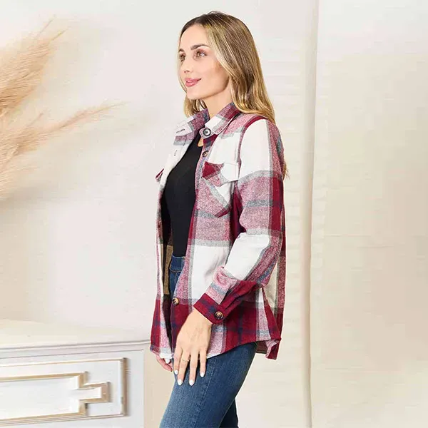 Plaid Flannel Button-Down Shirt