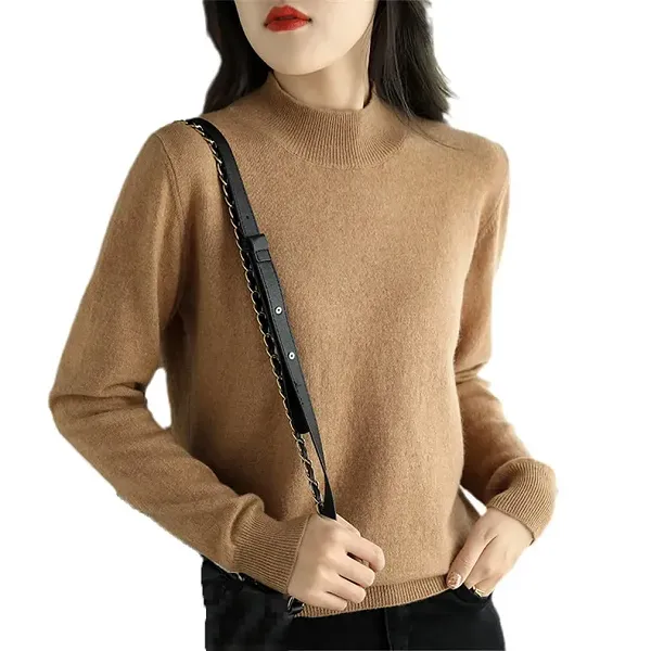 Thumbnail of Minimalist Mock Neck Cashmere Knit Sweater
