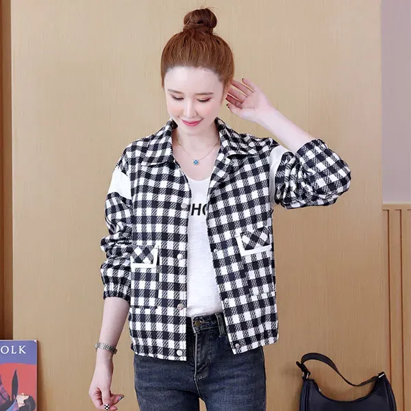 Cozy Plaid Button-Up Shirt Jacket