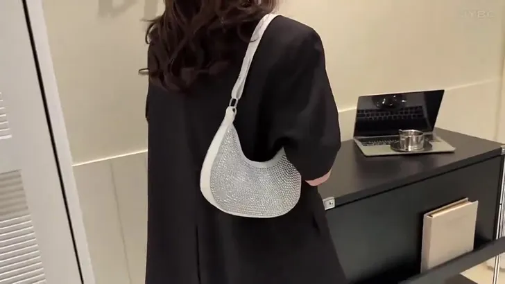 Thumbnail of Black PU Leather Dot Pattern Bag