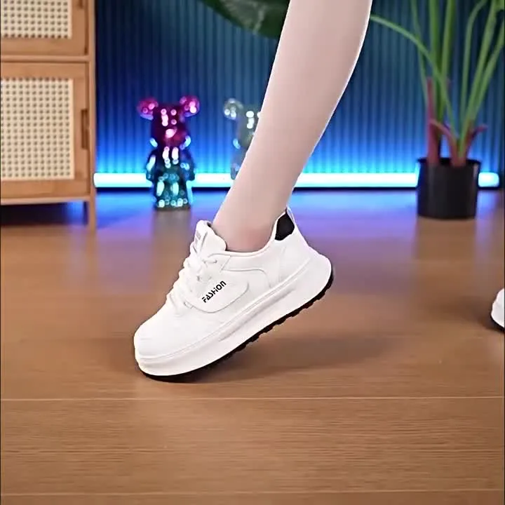 Thumbnail of Comfortable PU Leather Thick Soled Sneakers