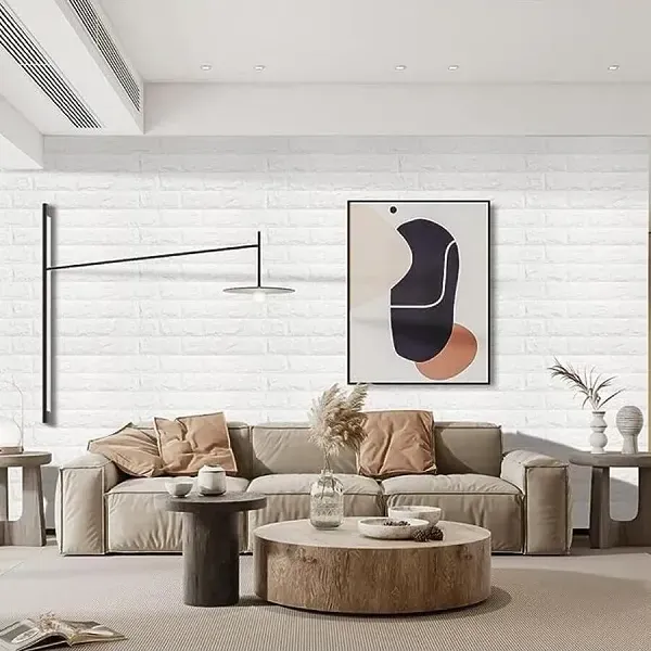 3D White Brick Foam Wall Sticker