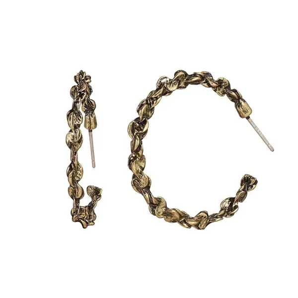 Elegant Braided Hook Drop Earrings