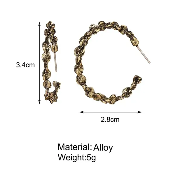 Elegant Braided Hook Drop Earrings