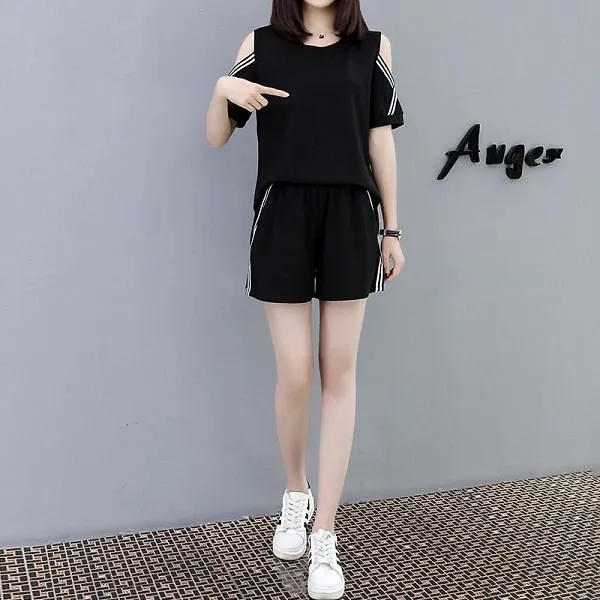 Chic Plaid Short Sleeve Two-Piece Set