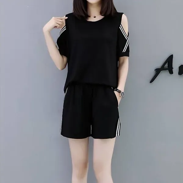 Chic Plaid Short Sleeve Two-Piece Set