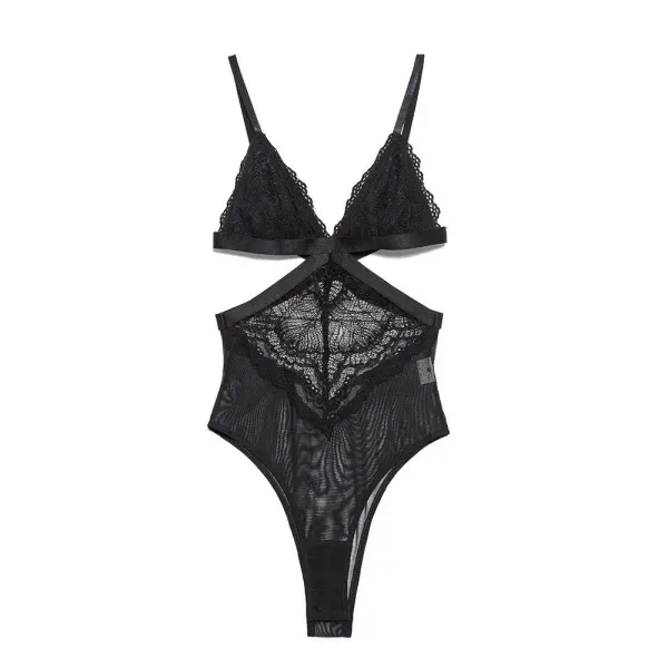 Slim Fit Floral Design Bodysuit