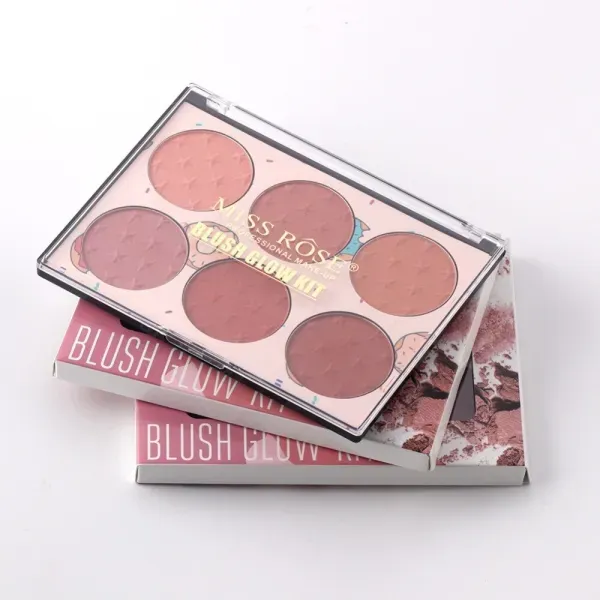 Miss Rose 6 Colors Blush Glow Kit - Natural Cheek Palette