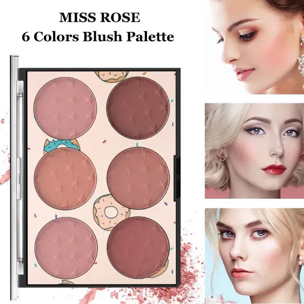 Thumbnail of Miss Rose 6 Colors Blush Glow Kit - Natural Cheek Palette
