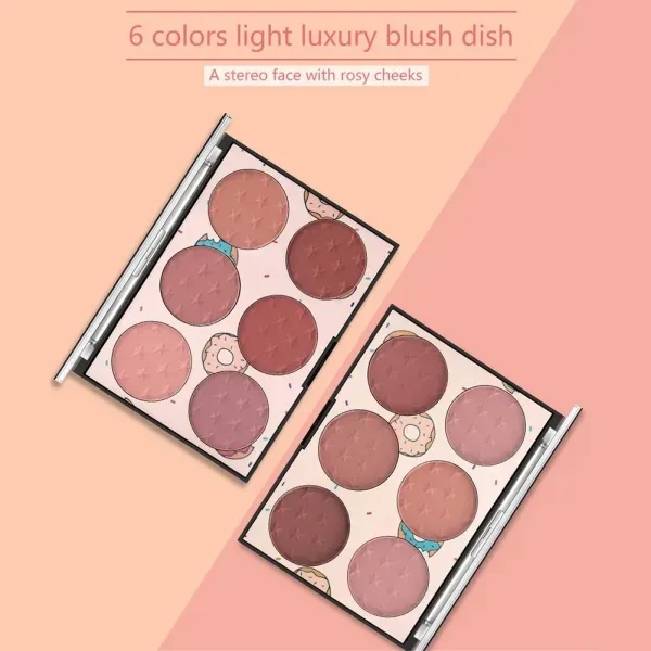 Thumbnail of Miss Rose 6 Colors Blush Glow Kit - Natural Cheek Palette