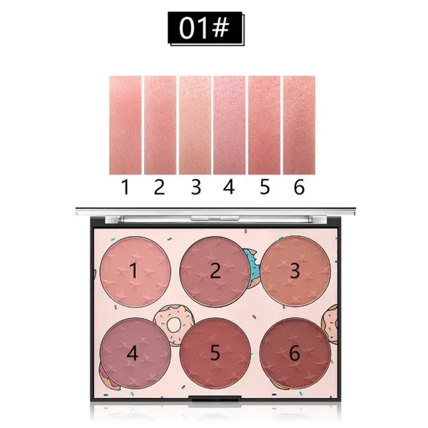 Thumbnail of Miss Rose 6 Colors Blush Glow Kit - Natural Cheek Palette