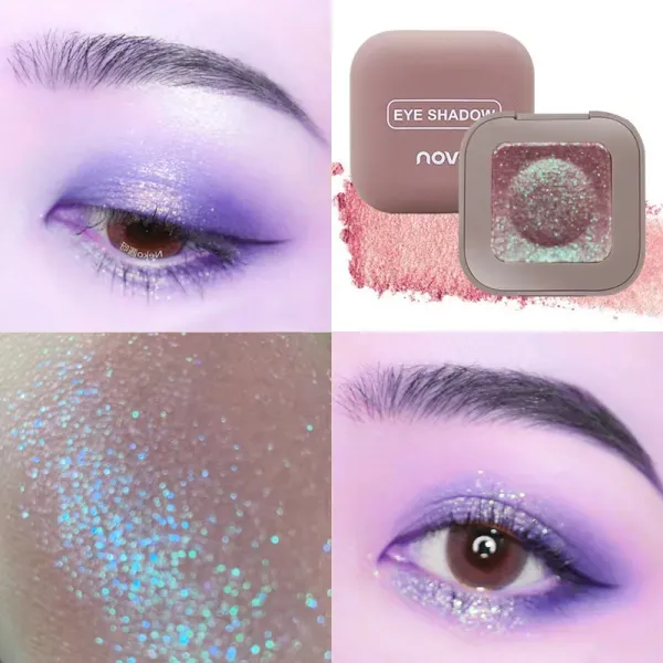 NOVO Single Glitter Eyeshadow Compact with Mirror