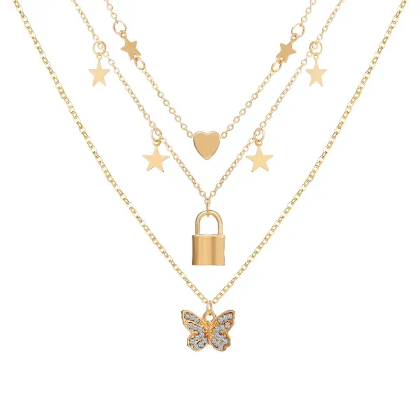 Glamour Multi Layer Crystal Necklace