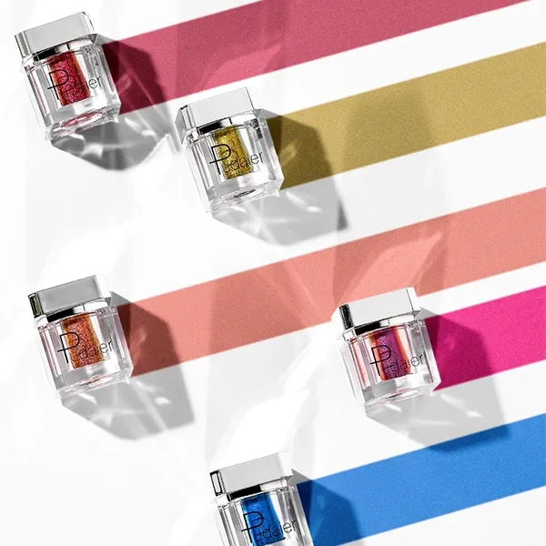 Glittery Purple Face Grooming Dust Natural Eye Makeup for Disco Vibes