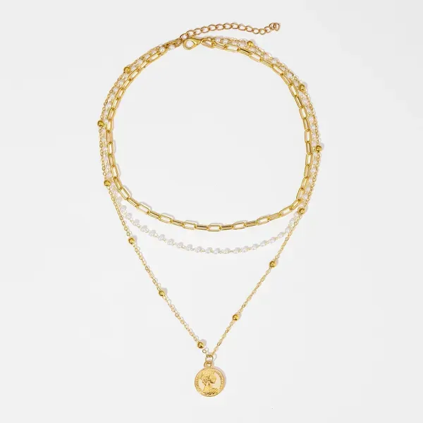 Golden Braided Pearl Elegant Necklace