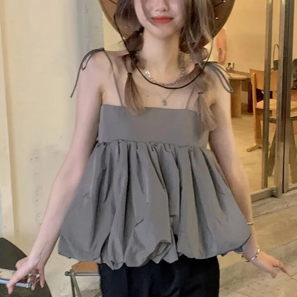 Loose Fit Spaghetti Strap Tunic Top