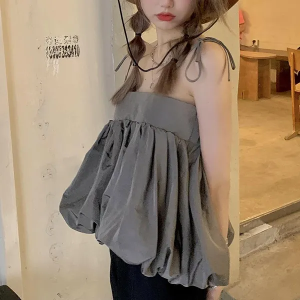 Loose Fit Spaghetti Strap Tunic Top