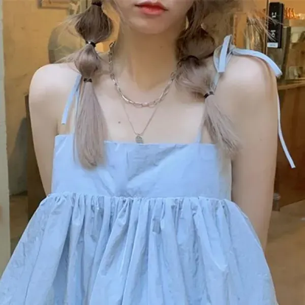 Loose Fit Spaghetti Strap Tunic Top