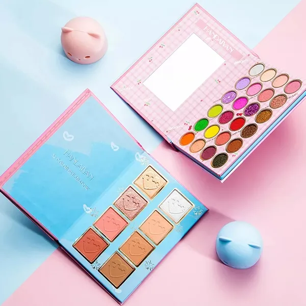 Thumbnail of Glittery Multi Color Eyeshadow Palette Oil Free Full Coverage Foldable