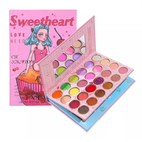Thumbnail of Glittery Multi Color Eyeshadow Palette Oil Free Full Coverage Foldable