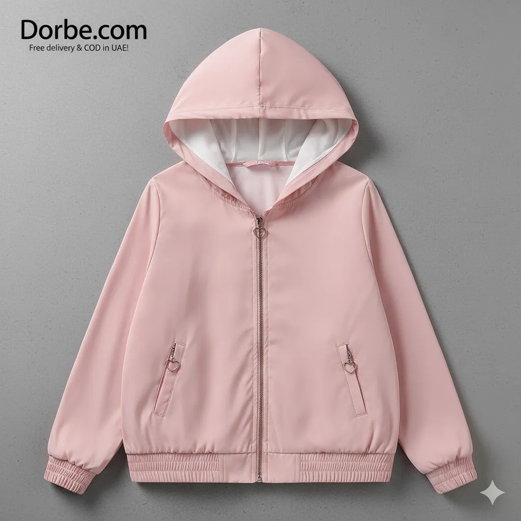 Thumbnail of Stylish Pink Lightweight Hooded Jacket - Women's Casual Bomber