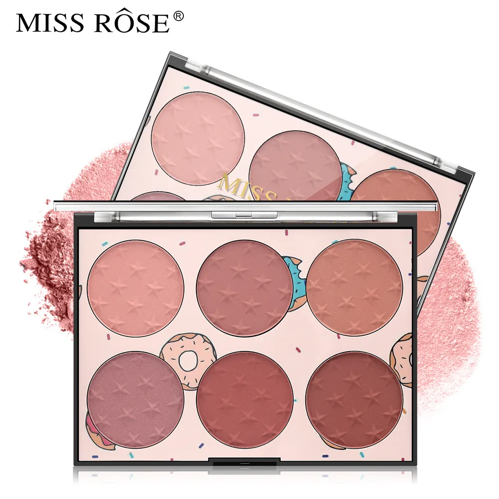Miss Rose 6 Colors Blush Glow Kit - Natural Cheek Palette