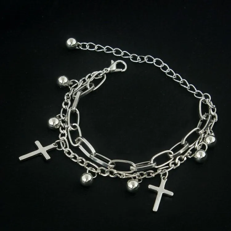Modern Silver Hook Lock Chain Bracelet