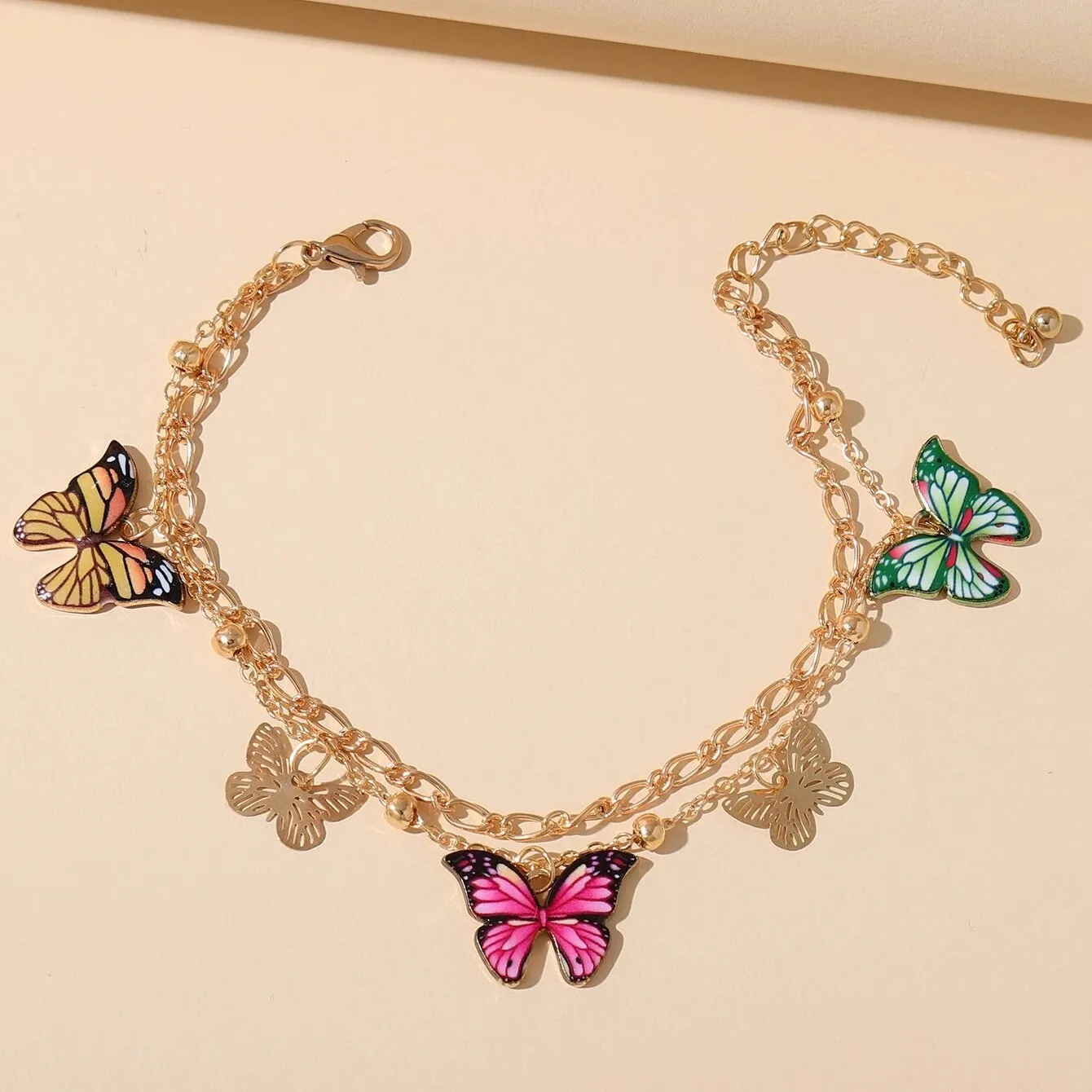 Golden Braided Butterfly Bracelet
