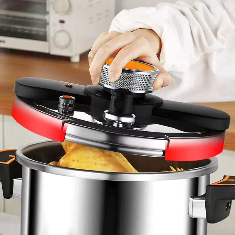 PGY 4L/6L/8L Stainless Steel Pressure Cooker Safety One-Hand Locking Olla de Presion Multi-Cooker for Gas & Induction Stove