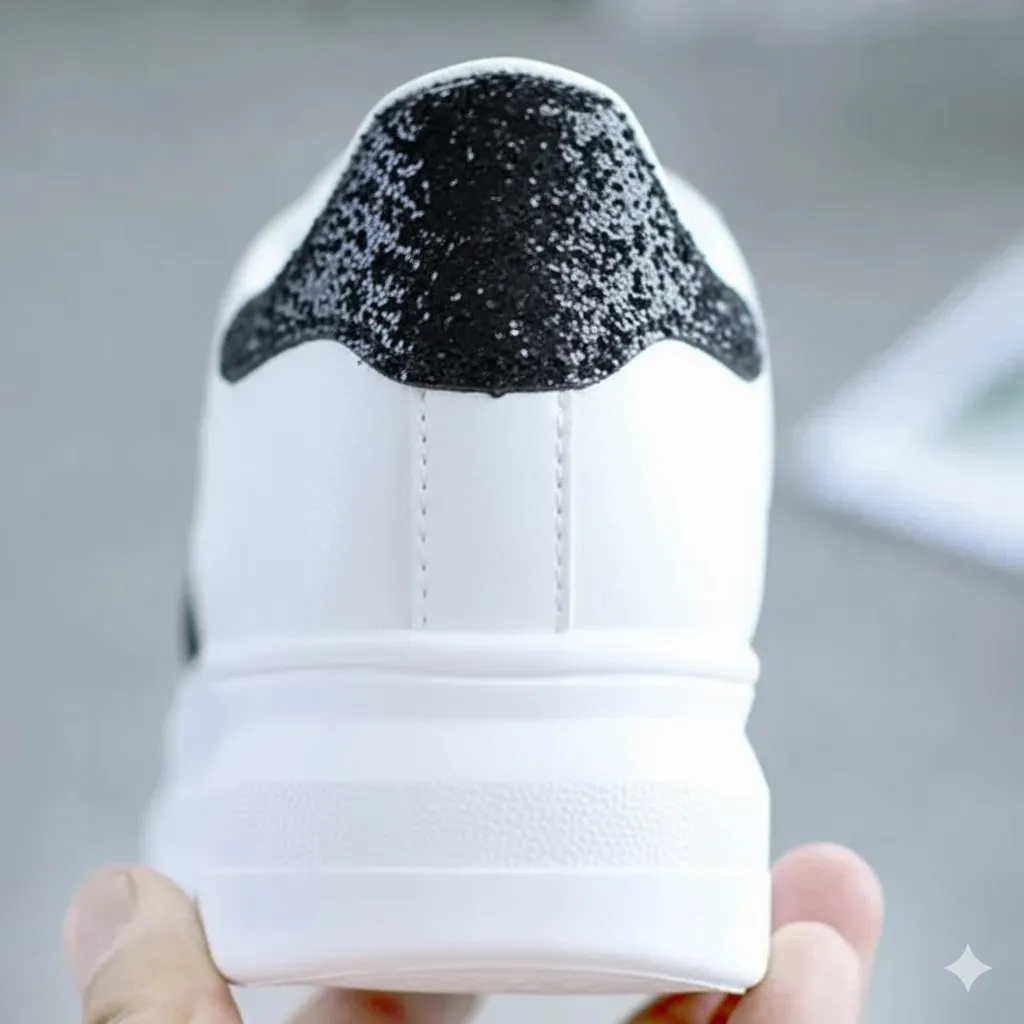 Breathable Mesh Panel Platform Sneakers