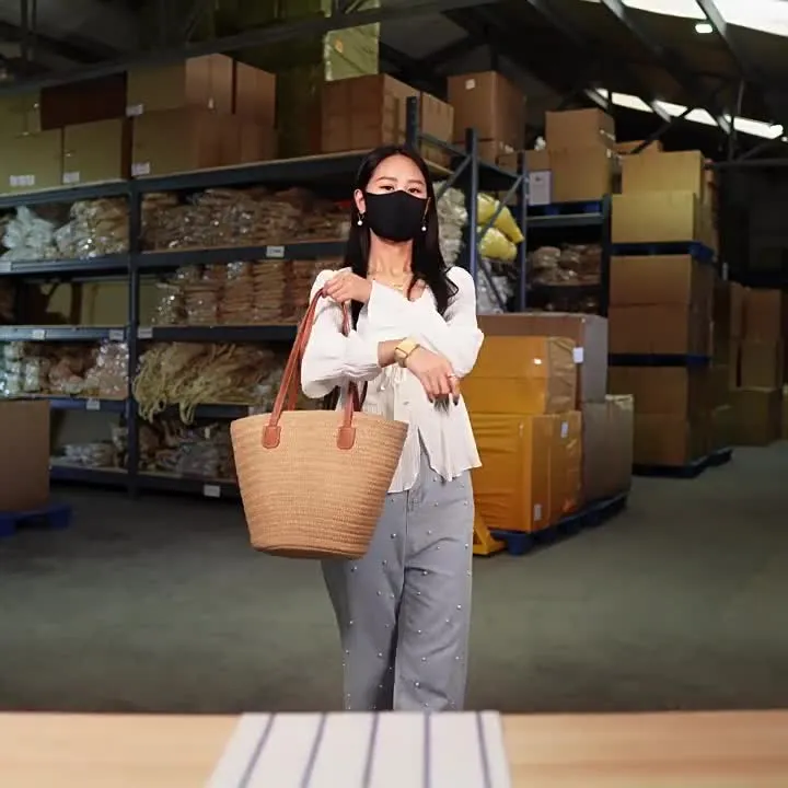 Thumbnail of Stylish Straw Beach Tote Bag