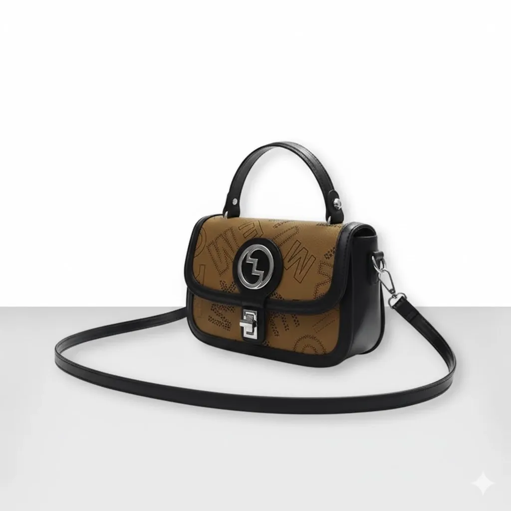 Letter Pattern Adjustable Strap PU Leather Crossbody Women Mini Handbag