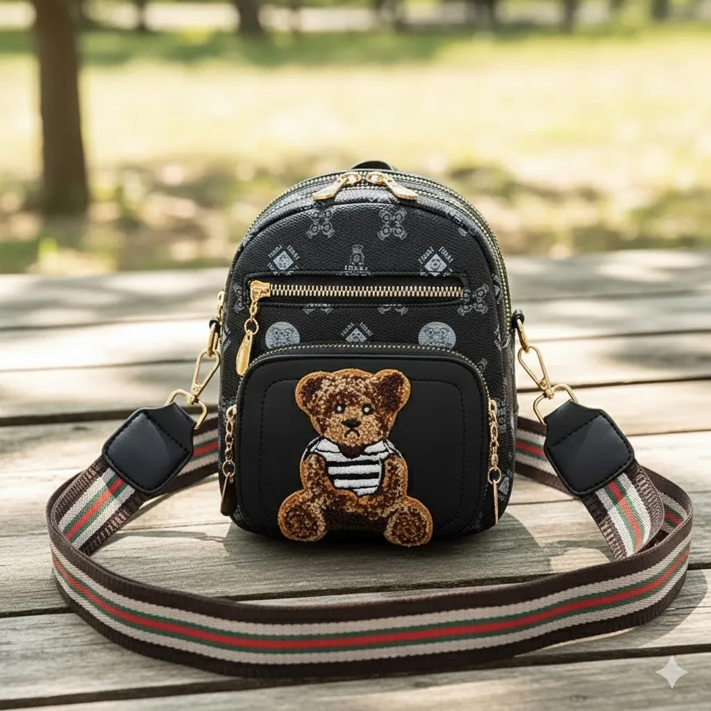 Thumbnail of Cute Bear Pattern Mini Crossbody Bag