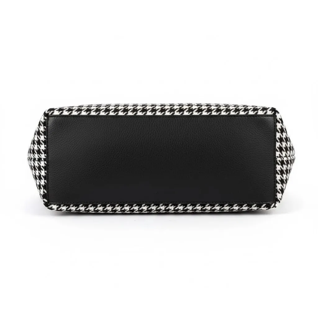 Chic Houndstooth Women's Tote Bag | Dorbe UAE