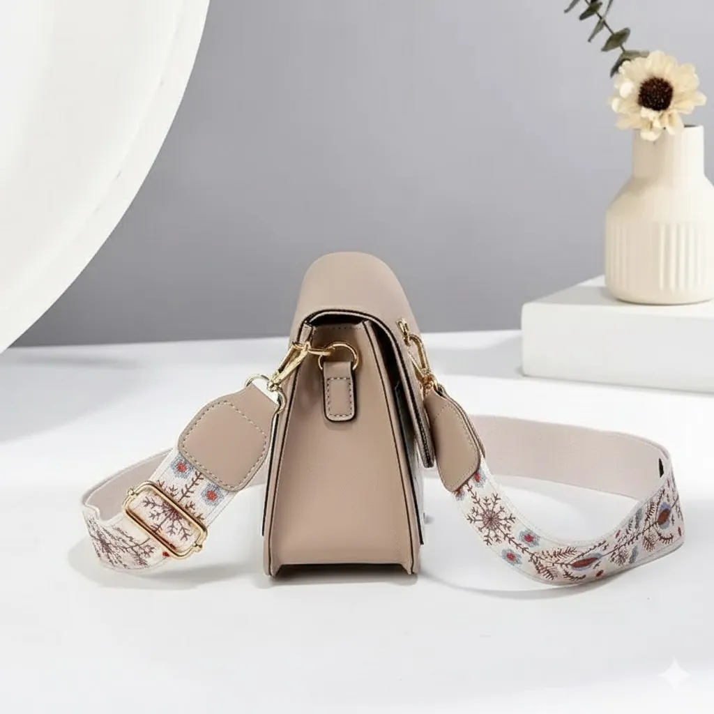 Ladies Bag With Heart Lock And Two Straps