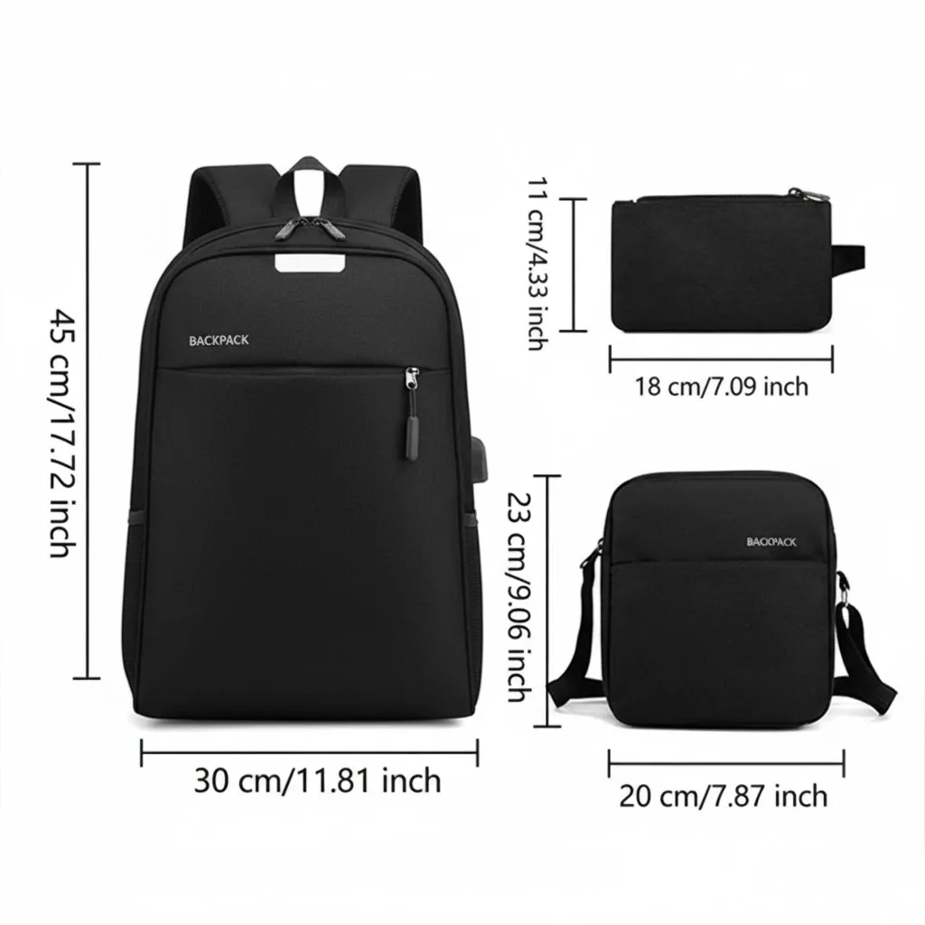 Men's 3-in-1 Backpack and  Bag Set | Dorbe UAE