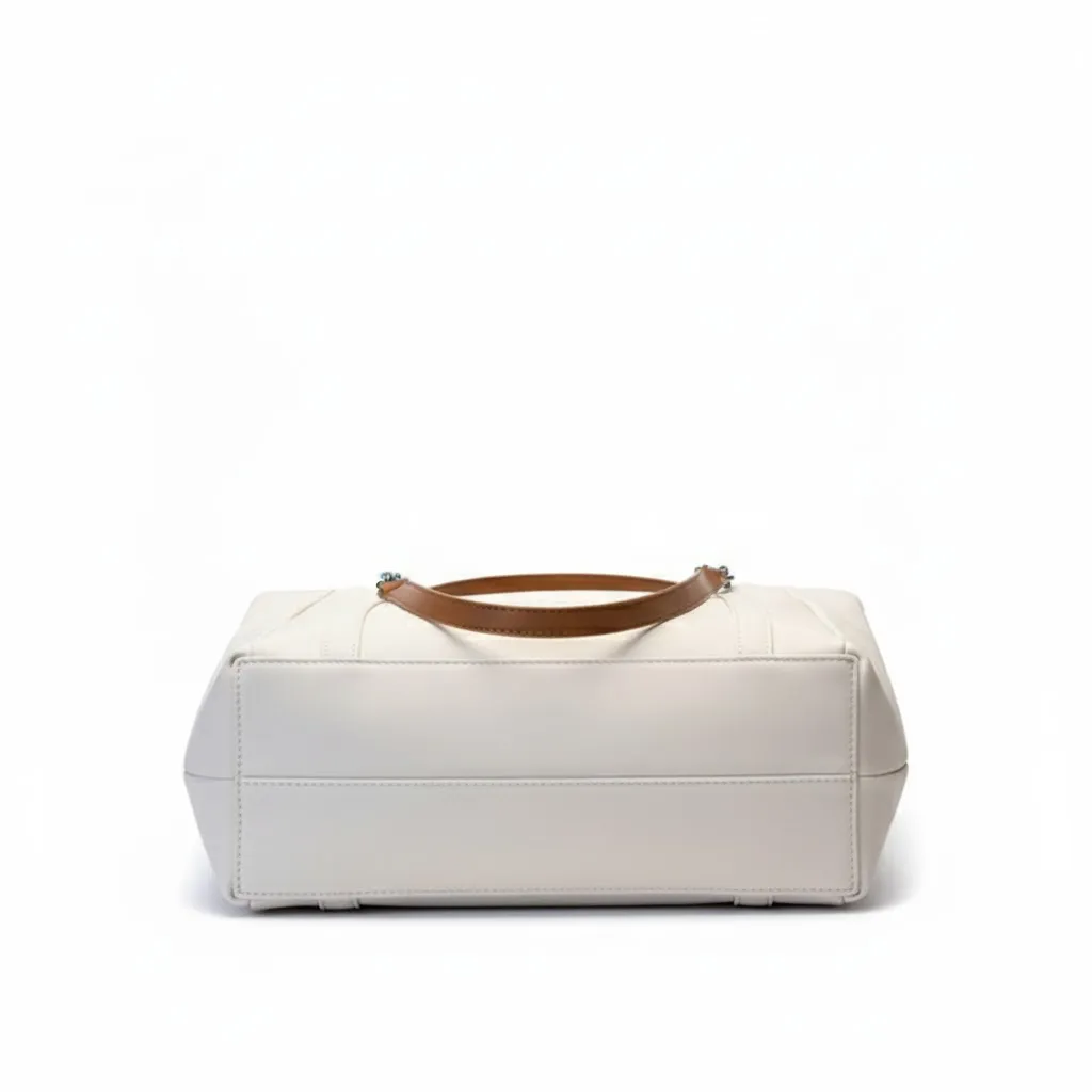 Thumbnail of Modern Graphic Tote Bag with Chain Straps | Dorbe UAE