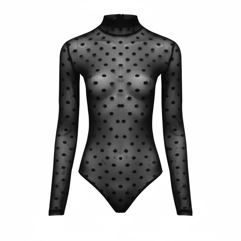 Thumbnail of Polka Dot Slim Fit Lingerie Bodysuit