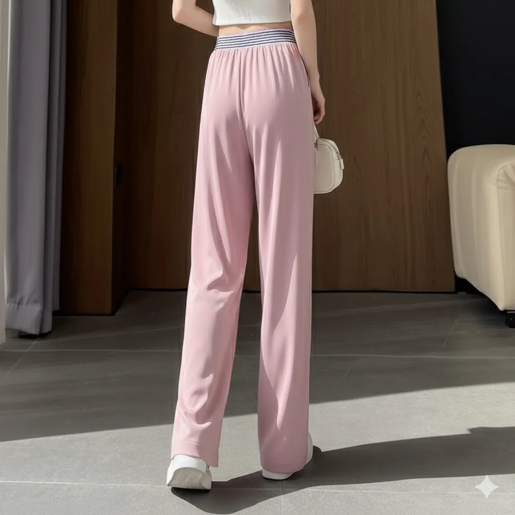 Thumbnail of Comfortable Everyday Wide-Leg Lounge Pants - Women's High Waist Trousers