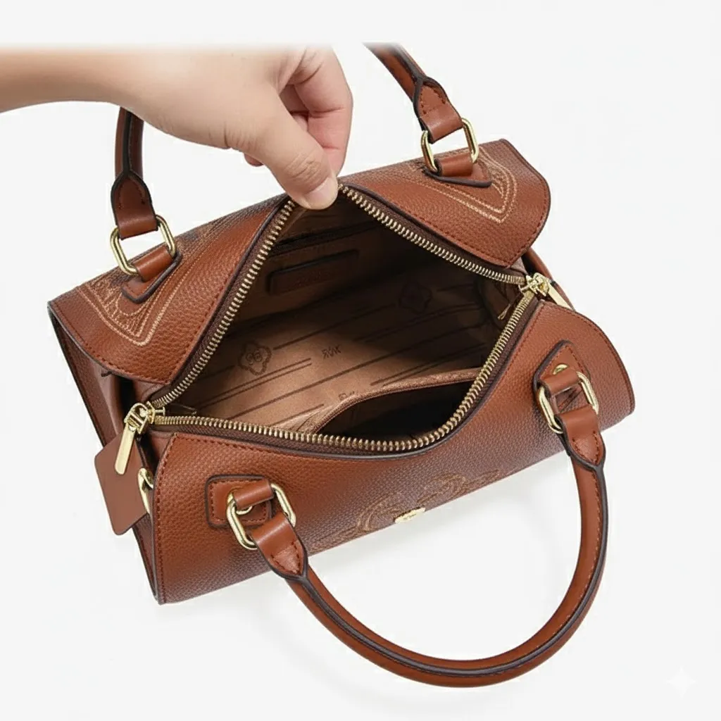 Cartoon Bear Adjustable Strap Zipper Pillow Style Women Designer Handbag